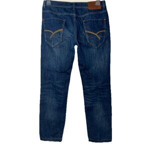 Hieiika “Handsome Man” Denim Jeans  Dark Blue Sz 33 X 27.5 Mid-rise Dark Wash